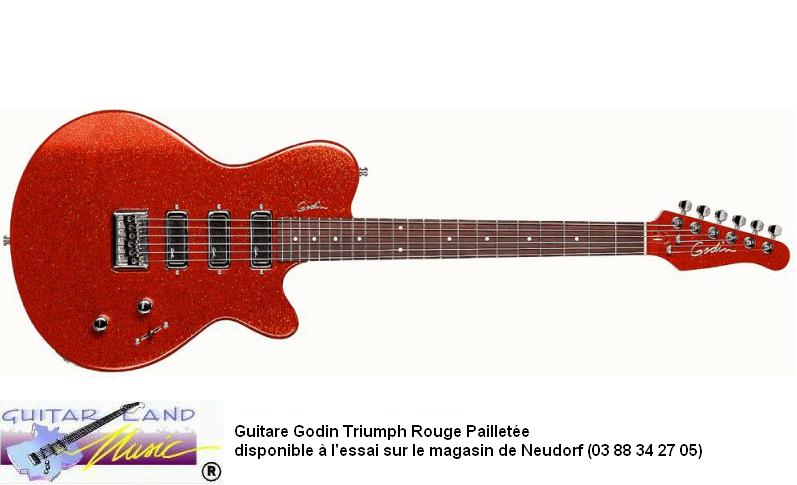 Guitare Godin Triumph Rouge Paillete